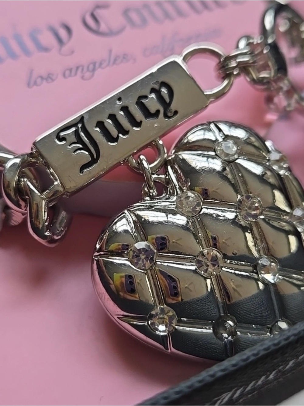 NWT Juicy Couture Silver Heart Bracelet - Picture 6 of 8